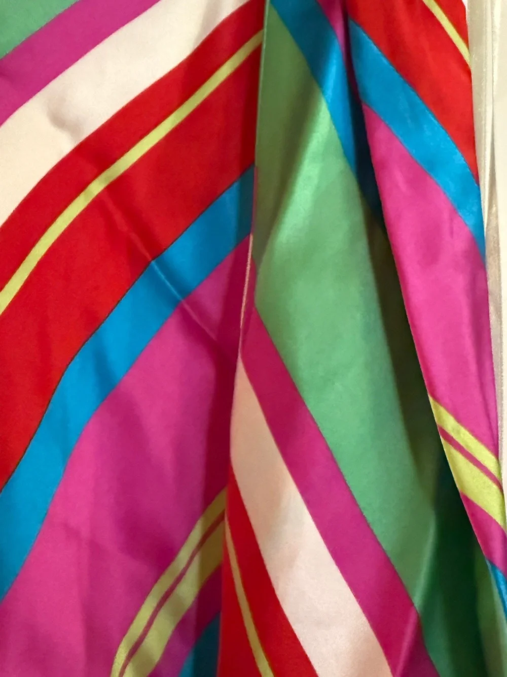 Lauren Ralph Lauren Multicolor Striped Silk Halter Top - Pink, Green, Red, Blue - Picture 2 of 5